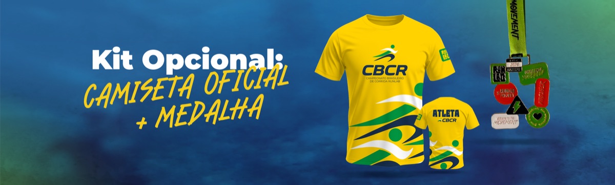 Kit opcional: camiseta oficial CBCR + medalha